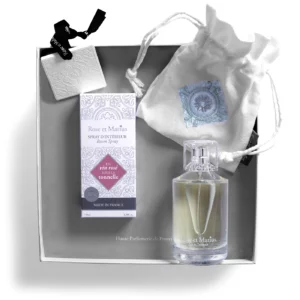 Rose et Marius Home fragrance sprays COFFRET SPRAY D'INTÉRIEUR & CARREAU PARFUME "UN VIN ROSÉ SOUS LA TONNELLE" (A ROSE WINE UNDER THE TONNEL)